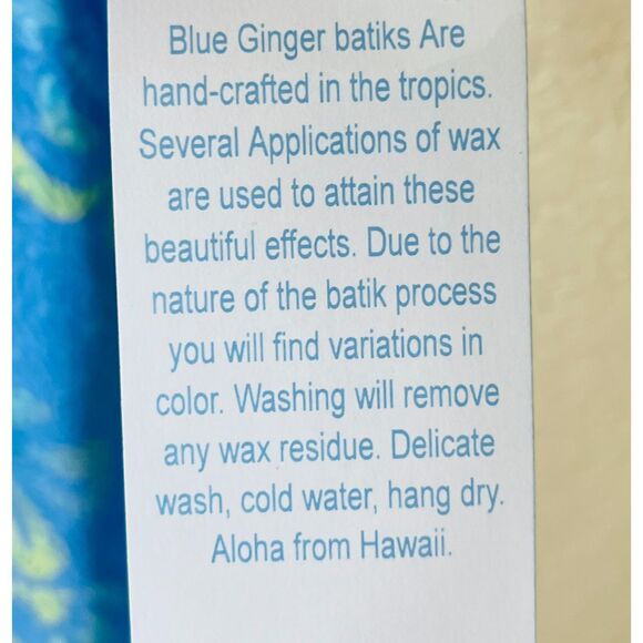 NWT Blue Ginger Hawaiian Shirt Short Sleeve Island Med Rayon Cruise Beach Resort - Picture 4 of 8